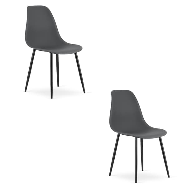 VALORA WAT Modern mörkgrå skrivbordsstol x2