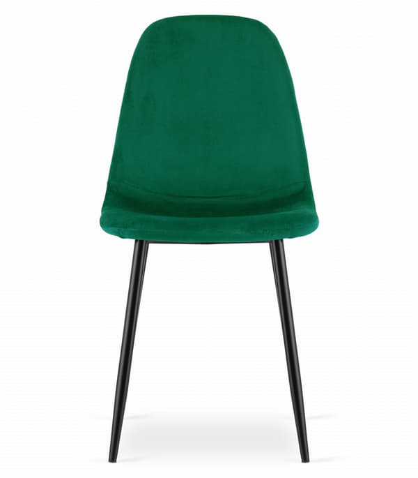 VALORA COMO Stol - Mörkgrön sammet Ergonomisk Design x 3