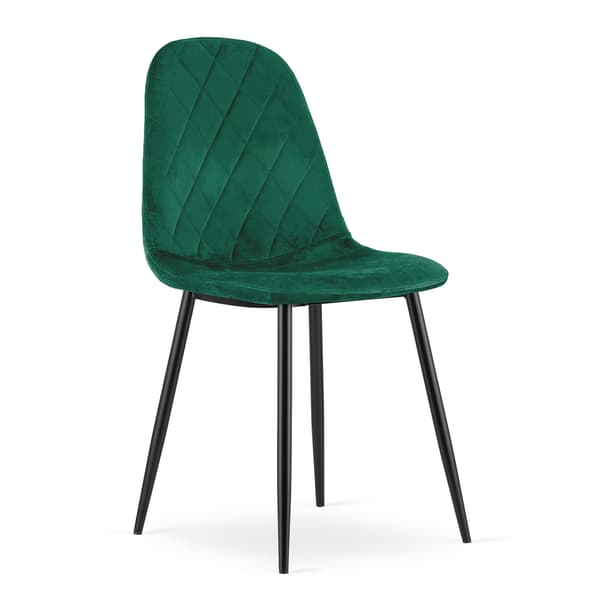 VALORA DAPI Stol - Modern mörkgrön sammet ergonomisk design x 2