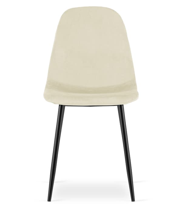 VALORA COMO Stol - Ergonomisk Beige Sammet för Vardagsrum x 3