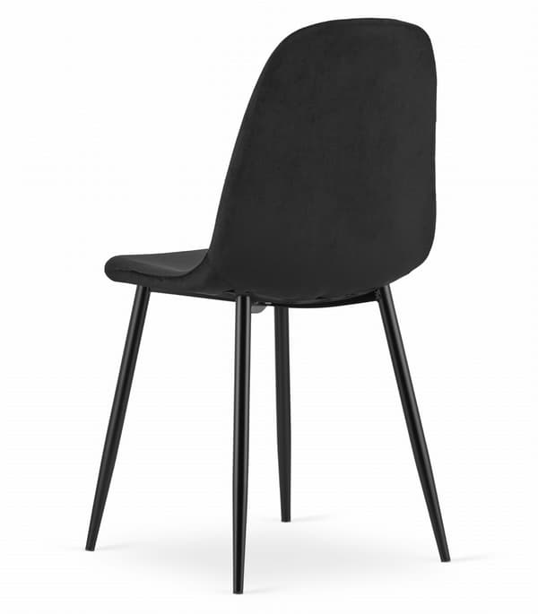 VALORA COMO Stol - Ergonomisk svart sammet x 3