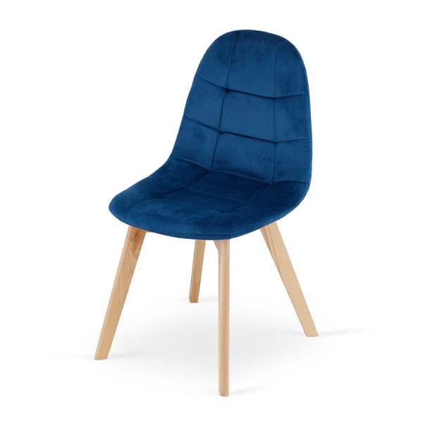 Valora NUUC Stol Marinblå sammet Ergonomisk design x4
