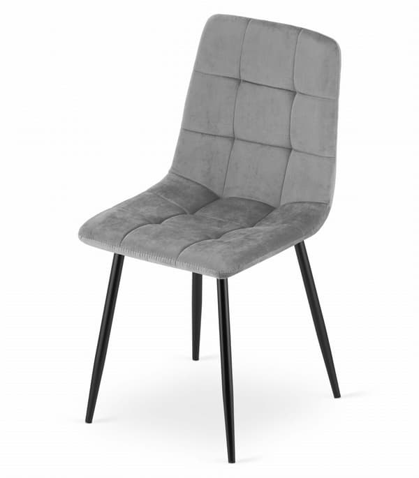 Valora PYRA Stol Ljusgrå Sammet Modern Design x3