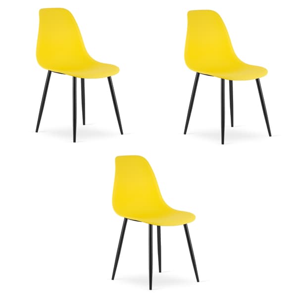 VALORA WAT Moderna gula skrivbordsstolar x 3