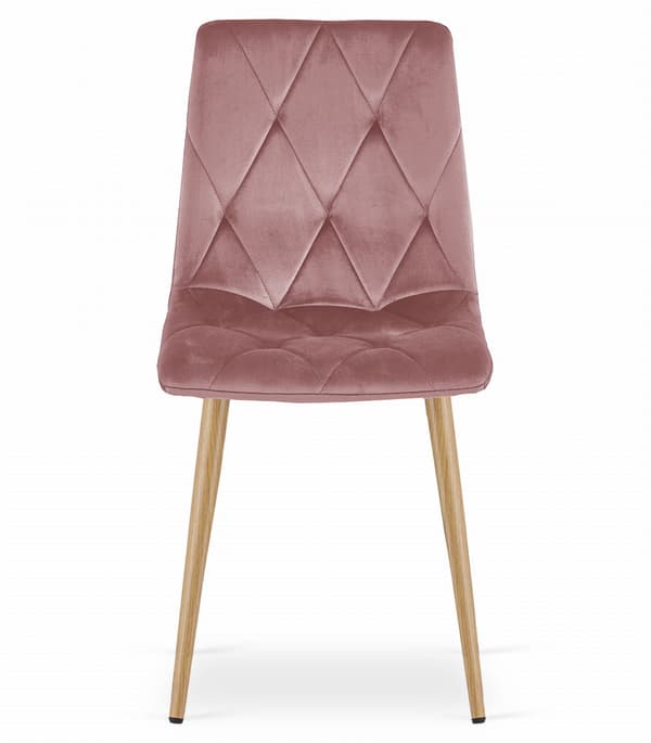 Valora TYRA Stol Rosa Sammet Träben