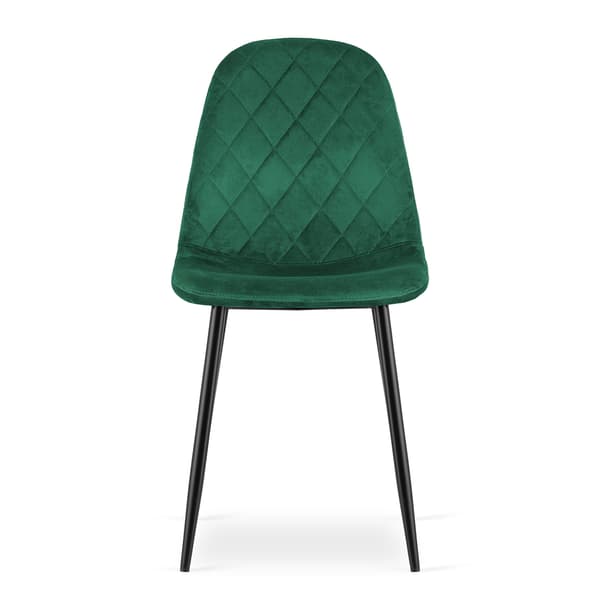 VALORA DAPI Stol - Modern mörkgrön sammet ergonomisk design x 2