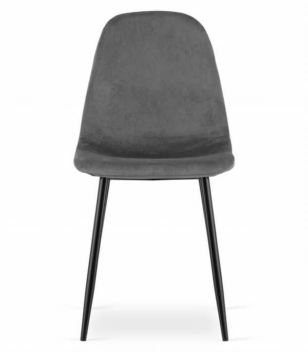 Valora COMO Stol Mörkgrå Sammet Ergonomisk Design x3