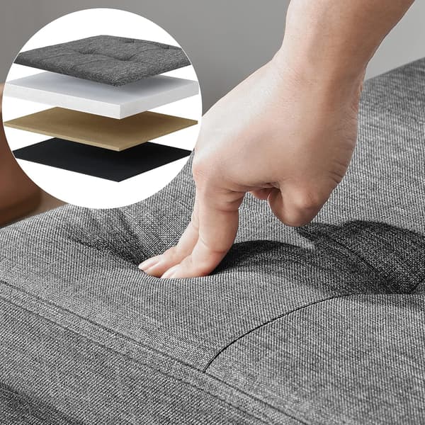Valora mörkgrå förvaringspuffbänk med fällbar sits
