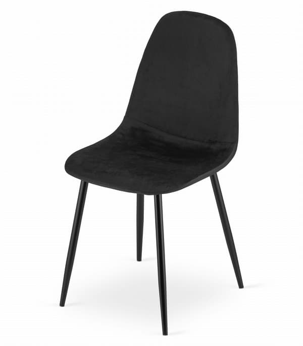 VALORA COMO Stol - Ergonomisk svart sammet x 2