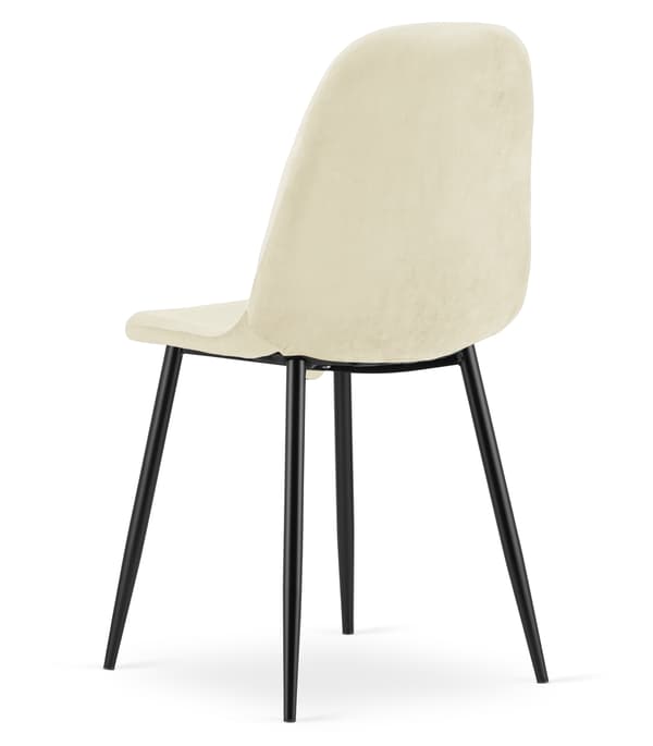 VALORA COMO Stol - Ergonomisk Beige Sammet för Vardagsrum x 3