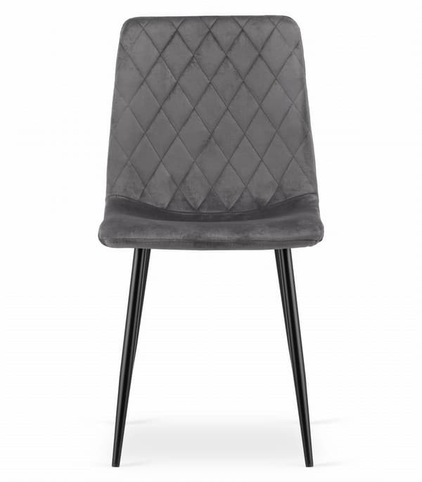 Valora TURIN Stol Mörkgrå Sammet Ergonomisk Design x3