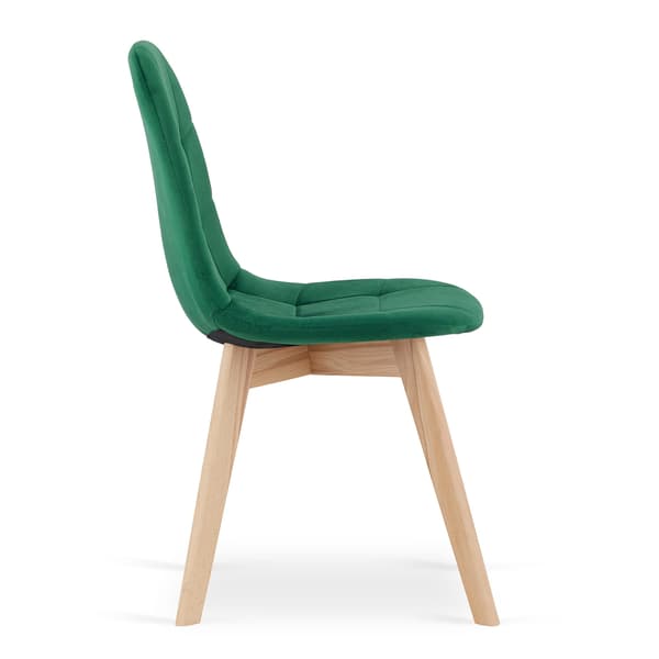 Valora NUUC Stol Mörkgrön Sammet Ergonomisk Design x3