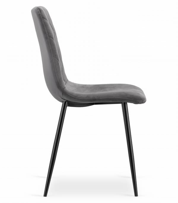 Valora TURIN Stol Mörkgrå Sammet Ergonomisk för Vardagsrum