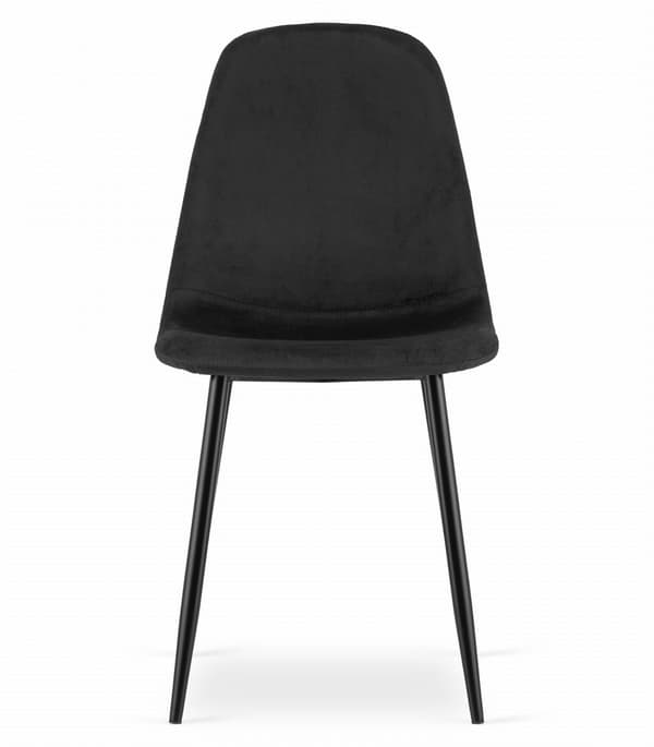 VALORA COMO Stol - Ergonomisk svart sammet x 2