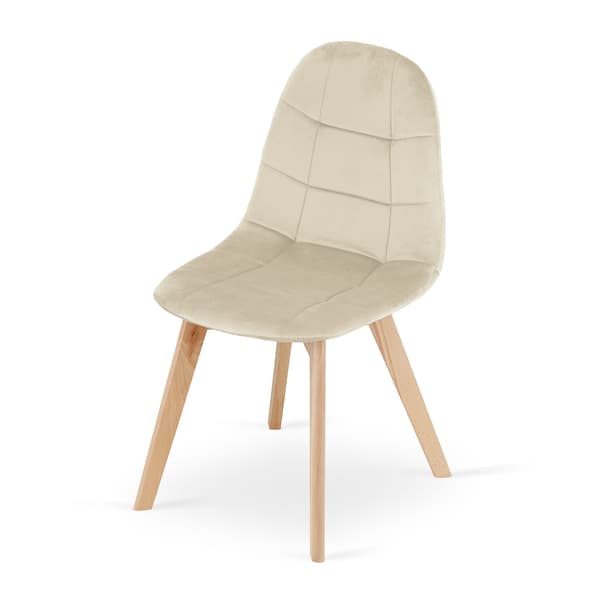 Valora NUUC Stol Beige Sammet Ergonomisk Design x2