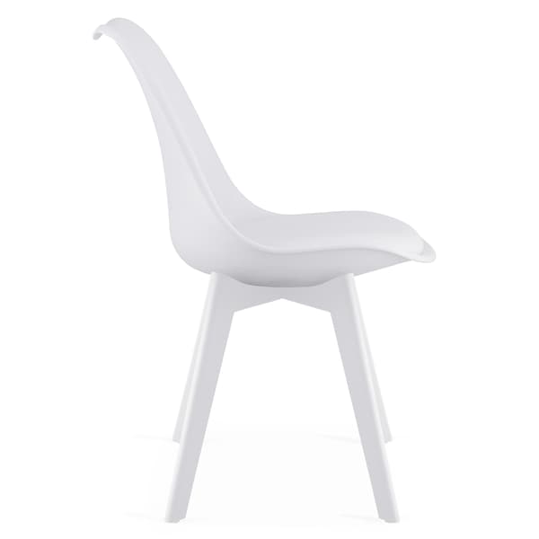 VALORA RIXK Stol - Ergonomisk Vit Design för Vardagsrum x4