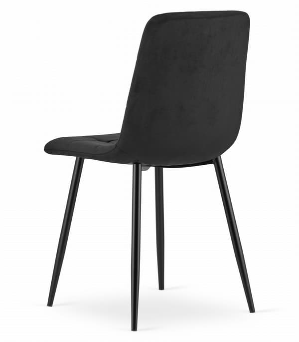 Valora PYRA Stol Svart Sammet Modern Design för Vardagsrum