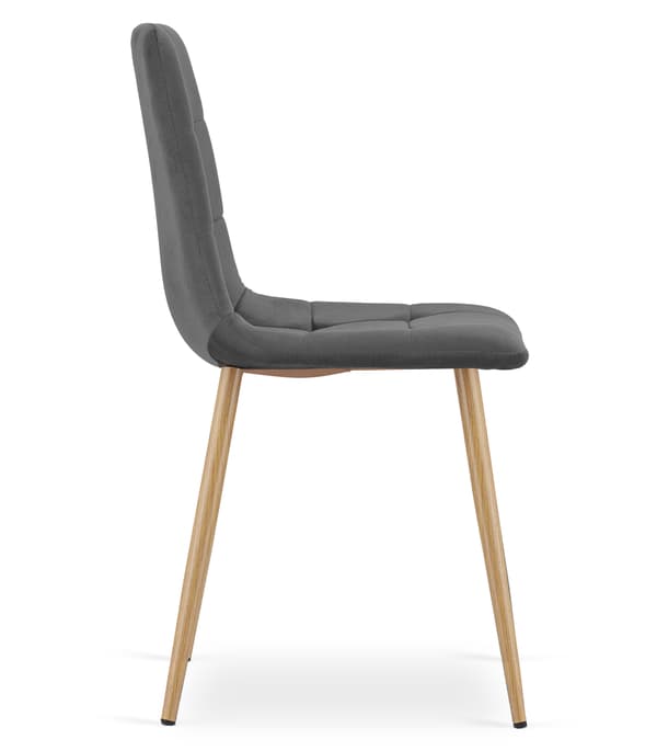 VALORA PYRA Modern mörkgrå sammetsfåtölj x 3