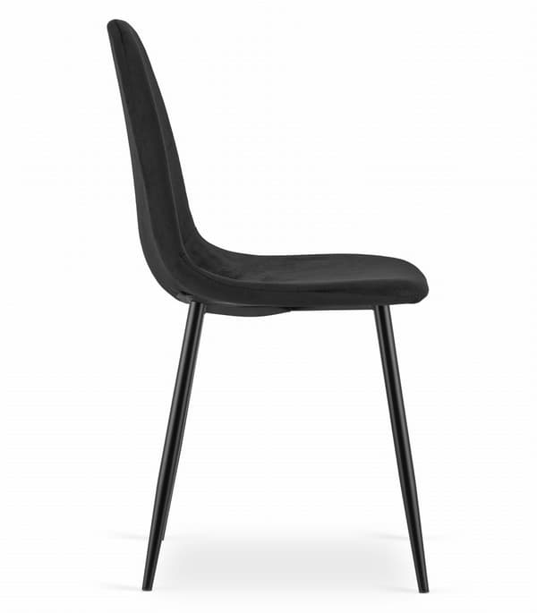 VALORA COMO Stol - Ergonomisk svart sammet x 3