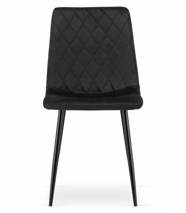 VALORA TURIN Stol - Ergonomiska matsalsstolar i svart sammet x2