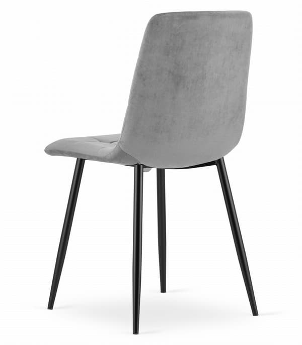 Valora PYRA Stol Ljusgrå Sammet Modern Design x3