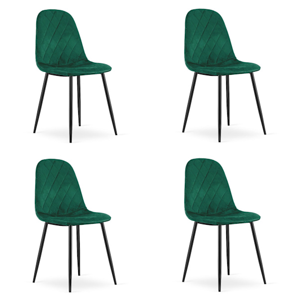 VALORA DAPI Stol - Modern Mörkgrön Sammet x 4