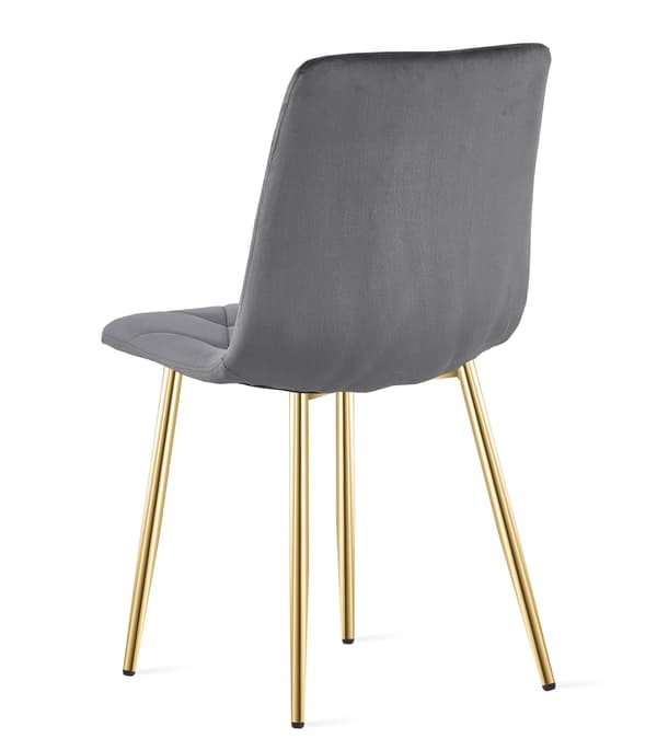 VALORA TYRA Stol - Elegant mörkgrå sammet för vardagsrum x2