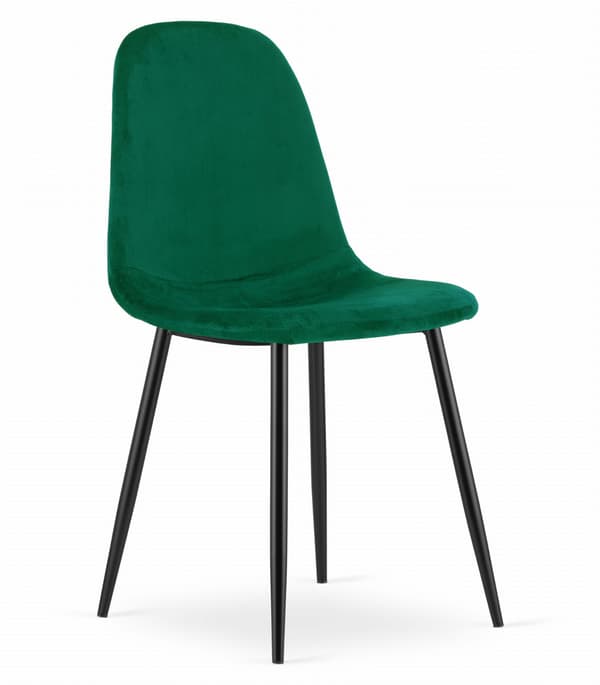 VALORA COMO Stol - Mörkgrön sammet Ergonomisk Design x 3