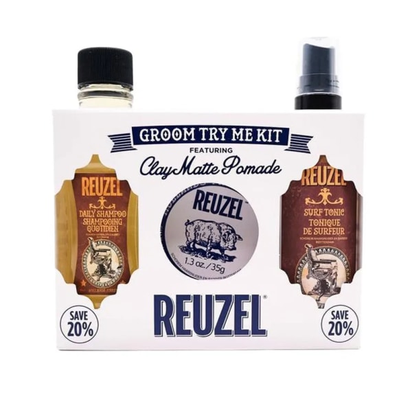 Reuzel Try Reuzel Groom Kit - Clay Matte 3 st 35 g ; 100 ml ; 100 ml