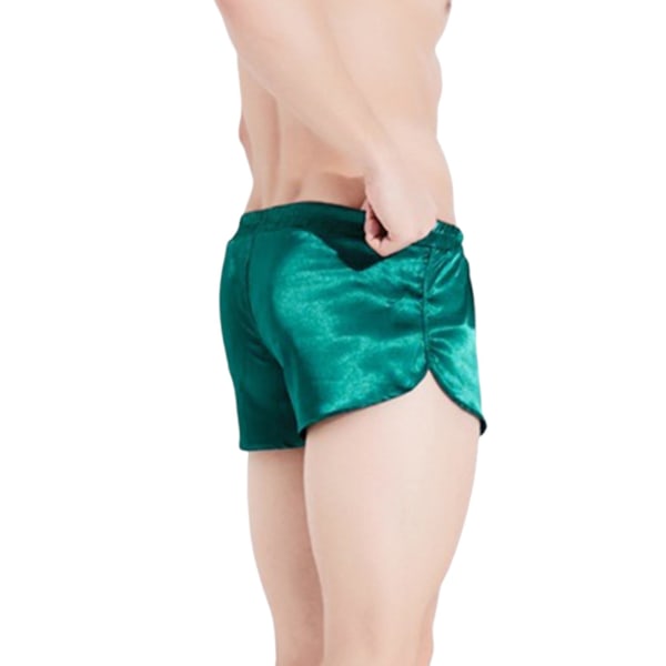 Plus Size Herr Satin Silk Boxershorts Sleep Pyjamas Bottom Solid Sleepwear  Lounge Underkläder Nattkläder Dark Green L 5a20 | Dark Green | L | Fyndiq