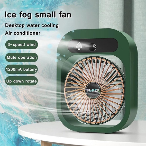 2-i-1 Fläktkylare Bärbar luftkylning Vatten Luftfuktare Conditioner för  skrivbord Green f873 | Green | Fyndiq