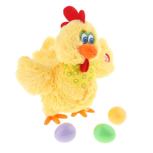 Hönläggande äggleksak, elektrisk höna interaktiv gosedjur, 3 ägg ingår,  mjuk plyschleksak 2fb3 | Fyndiq
