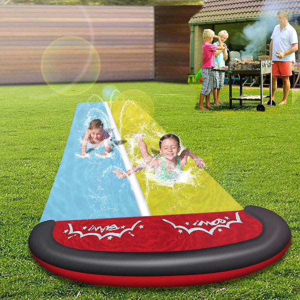 Kids Backyard Water Slide - 16ft uppblåsbar vattenrutschbana för barn och  vuxna, sommarbakgårdsleksaker och vattenleksaker, 51ef | Fyndiq
