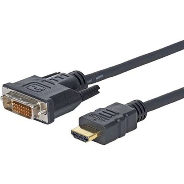 HDMI 19 - DVI-D M-M kabel 10m HDMI Type A - DVI-D 24+1 M-M opløsning aa10 |  Fyndiq
