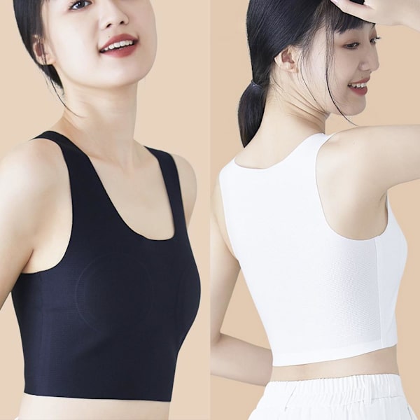 Korsett Underkläder Kort Väst Fixerad med Bröstkudde Omlindad Tunn Ch Q2B2 White XL