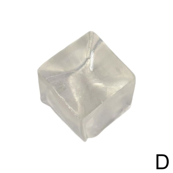 TPR Mini Mochi Ice Block Stressboll leksak Anti Stress Squishy Tra transparent onesize