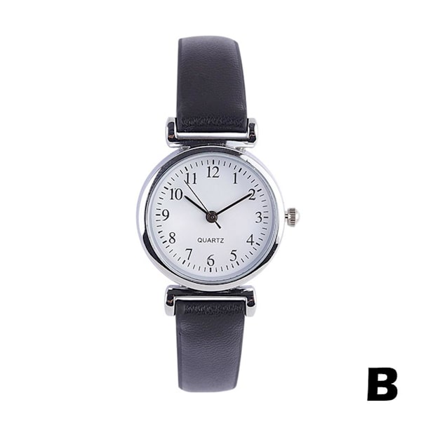 Damklockor Dam Klockor Liten Kvarts Analog Klocka Mode Black White One size