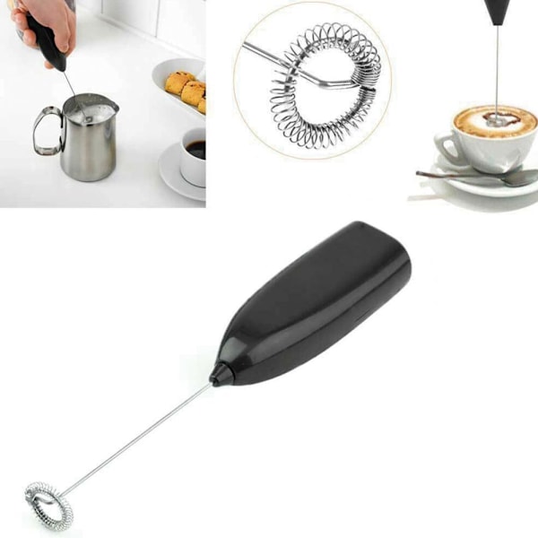 ☃Elektrisk mjölkskummare Drink Foamer Kaffe Äggvisp - NY Visp T1Q7