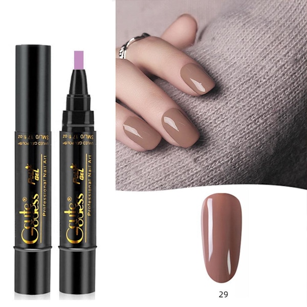 3-i-1 Professionell Ett Steg Hållbart Nagellack Glitter Q-21 1pcs
