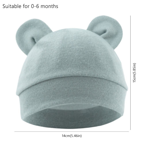Nyfödd Baby Mössa Prematur Pojkar Hattar Söt Baby Björn Hatt O9m8  White One size