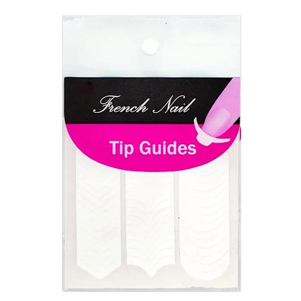 Fransk Manikyr Nagelguider \"Böjda\" Halvmåne Stilar Tips Stickers Schablon T εы
