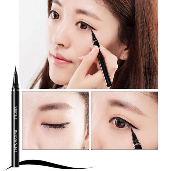 1X Kvinnor Eyeliner Flytande Eyeliner Penna Smink Vattentät Svart/Vit white One-size