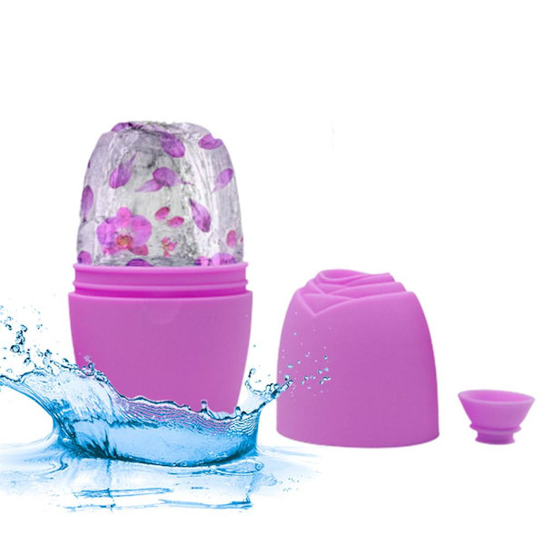 Silikon Ice Roller för Ansikte Ögon & Nackmassage Ta Bort Mörka Ringar Krymp D5Z7  purple 1pcs