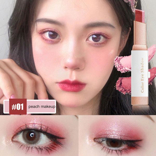 Tvåfärgade Ögonskuggspennor Gradient Ögonskugga Cr.B2 Matt T8G2 6# rose gold 2g