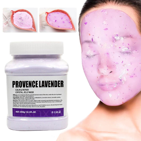 350g Återfuktande 24K Guld Mjuk Maskpulver Rosblad Kristall Gelé Maskpulver W1 Niacinamide 1pcs