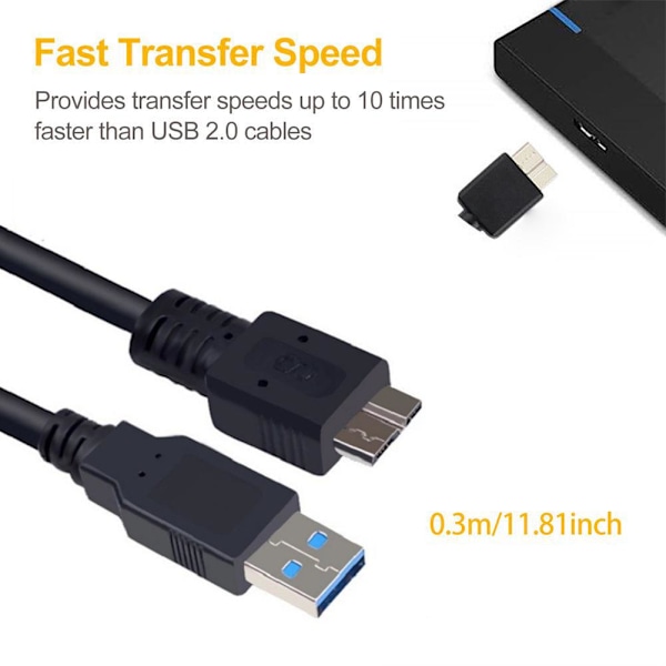 USB 3.0 MICROB-KABEL Strömladdare + Data SYNC-Kabel För =`~ Galaxy Cord W2F X7F1