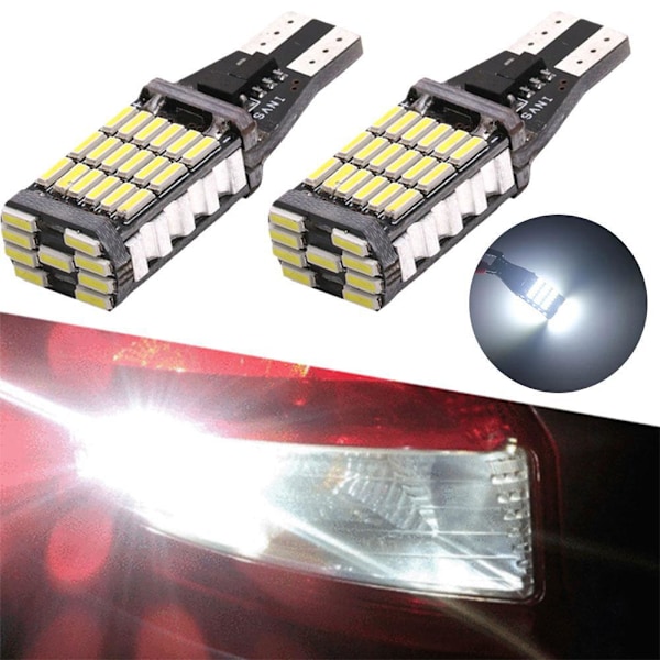 Bil Signallampa T15 W16w Led Lampa T10 W5w 4014 Led Back Reverse Parkeringslampor Vit Blå Röd D6o6 Red One size