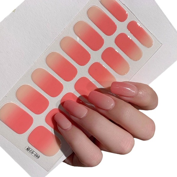 Gradient Nagelplåster Små Fräscha Naglar Heltäckande Klistermärke Flera Färger För Kvinnor X2S9  CS-86 1set