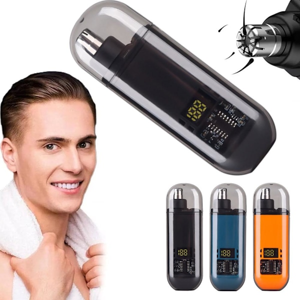 Elektrisk näshårstrimmer för män och kvinnor, bärbar, USB-uppladdningsbar black 1pcs