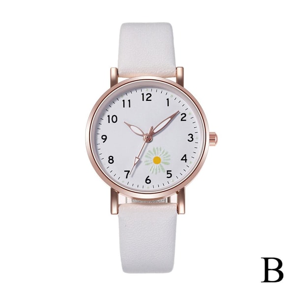 Lysande Klocka Nattlysande Kvinnor Söt Läder Enkla Klockor Liten Urtavla Quartz J4O3 Pink One size